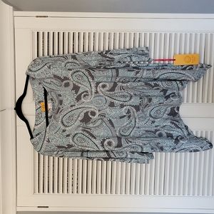 Blue Paisley tunic blouse